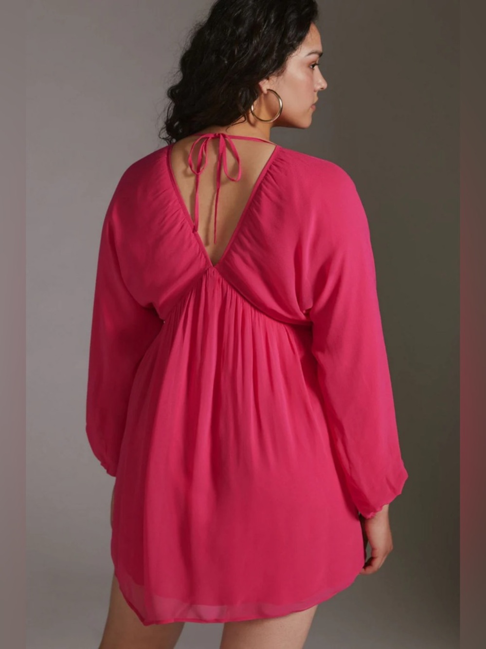 Anthropologie Forever That Girl Sheer Flowy Mini Dress (Size S) - Picture 3 of 12